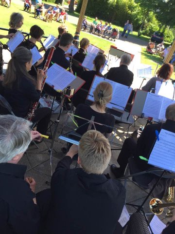 view from woking park bandstand